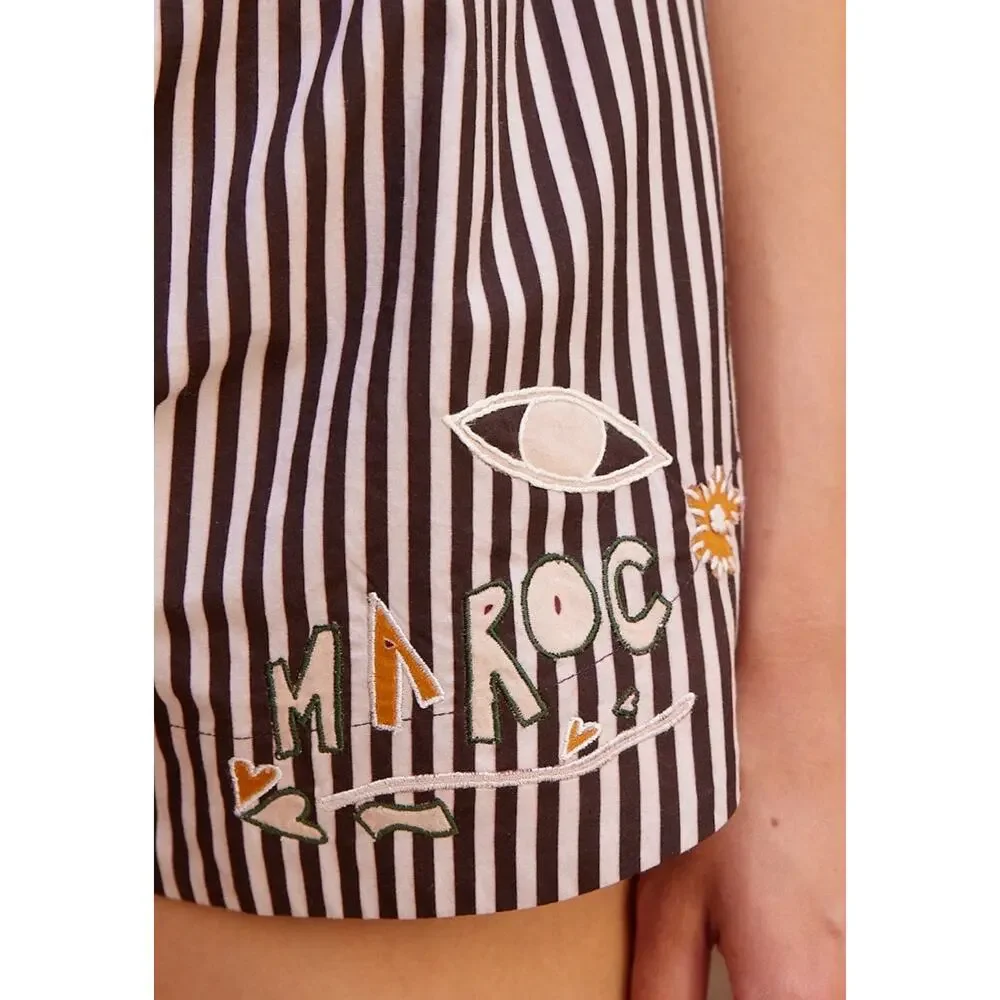 Alemais Sirocco Striped Cotton Short